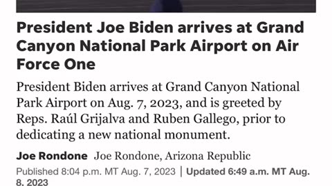 "Biden" coming out the ass-end of Air Force One, again HAHA