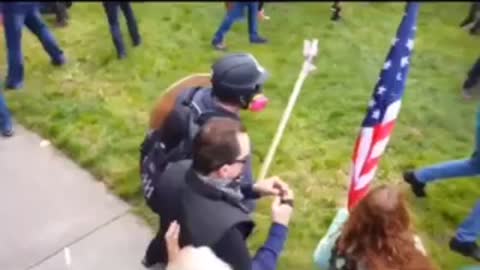 Captain America vs antifa scum