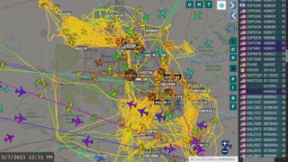 Sept 7th 2023 - Phoenix AZ air traffic Time Lapsed - Bird Acquisition LLC and CAE OXFORD -