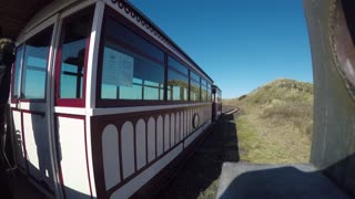 Mark Clark Portrush driving around Giants Causeway 2020.