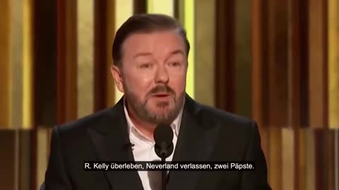 Ricky Gervais Komplette Rede Deutsch GOLDEN GLOBE 2020 hd