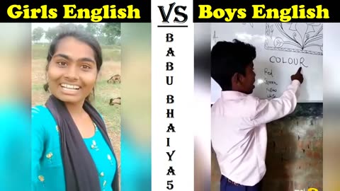 Girls English Vs Boys English funny video