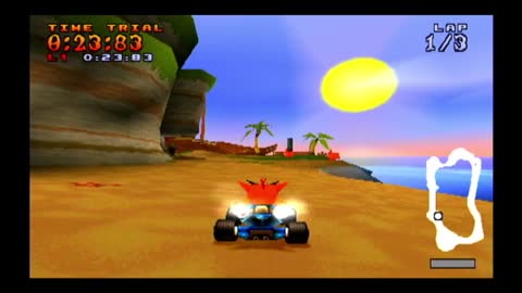 Crash Team Racing Time Trial Crash Cave PS3