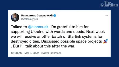 Zelenskiy invites Elon Musk to Ukraine after war following Starlink commitment