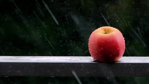Apple in the Rain and Wind