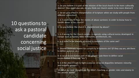 10 Questions to Ask Pastoral Candidates on Social Justice