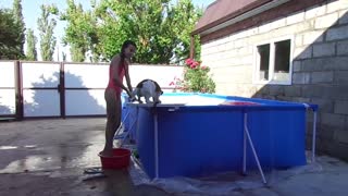 Jack in the pool.