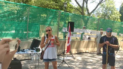 Sheila Lewis is essential, Queen's Park Freedom gathering, August 6, 2022