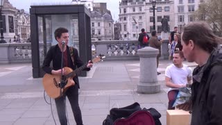 Henry Facey busking in London 3rd April 2014 Part 1.