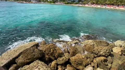 Beautiful Sint Michiel, Curacao shore and beach