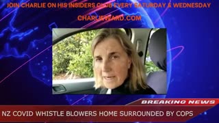 NZ COVID WHISTLE BLOWER HOME SURROUNDED BY COPS