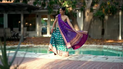 The most beautiful lady dancing with diwali music