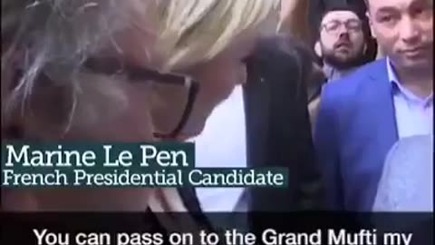 In Feb 2017 Marine Le Penn refused to cover her hair for the muslims