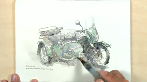 Art || Sketch || A Side Seat Motorcycle