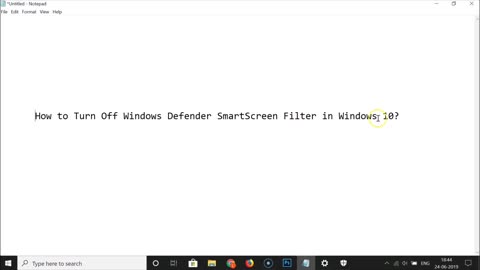 How to Turn Off Windows Defender SmartScreen Filter in Windows 10?