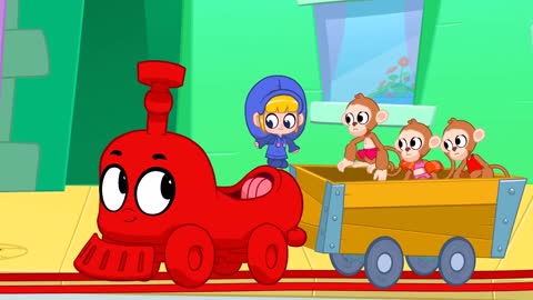 Animal Train | हिंदी कहानियां और बच्चों के गाने | Kids Cartoons