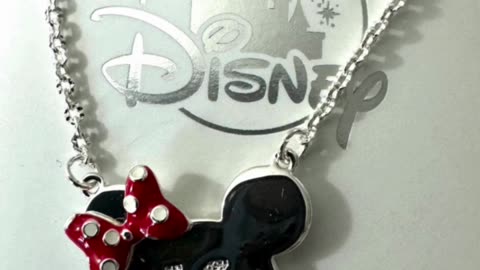 Disney Parks Minnie Mouse Child Size Letter K Silver Color Necklace #shorts