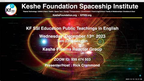 Keshe Plasma Reactor Group 2023-12-13-T1