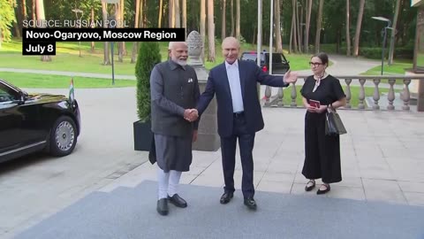 Russian President Vladimir Putin Welcomes Indian Prime Minister Narendra Modi