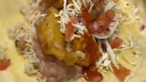 FRIED FISH & SHRIMP BURRITO from Baja Cali Fish & Tacos