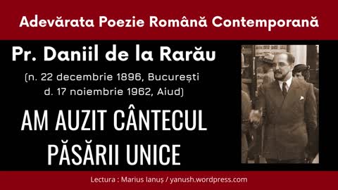 Pr. Daniil (Sandu) Tudor - AM AUZIT CÂNTECUL PĂSĂRII UNICE