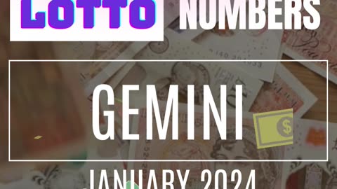 GEMINI JACKPOT WINNER!!💸❤️💲💕❤️✨👉JANUARY 2024❤️💲✨💕💰❤️💸✨ Lucky Lotto Numbers. #tarot #lottonumbers