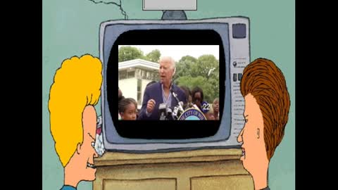 Beavis And Butthead watching Joe Biden