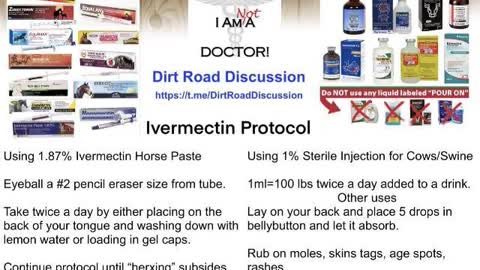 DIRT ROAD DISCUSSION (IVERMECTIN)