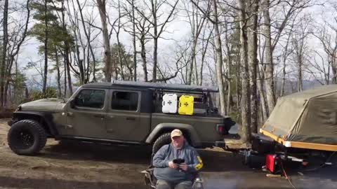 Drone footage from Old NC 105. Short Camping trip before the snow came down