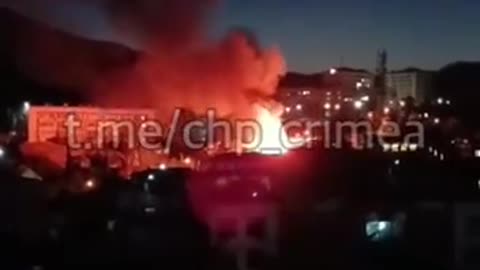 🔥 Fire in occupied Crimea now.