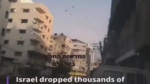 Leaflets Being Rained Down On Gaza Before Bombing Started