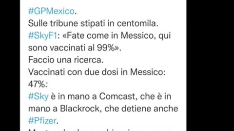 Telecronista Sky durante Gran Premio del Messico fa propaganda vaccinale con dati sparati ad cazzum