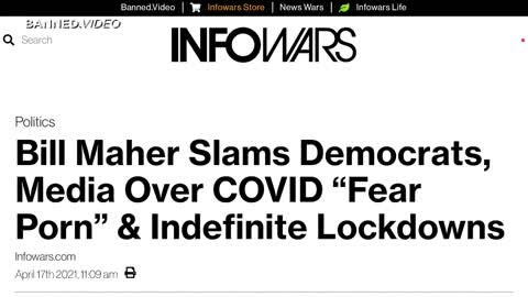 Watch Bill Maher Comes Out Against The Covid-19 Hoax