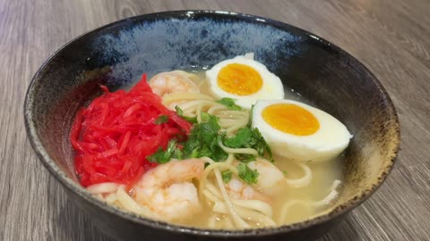 Homemade ramen and udon soup