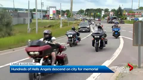 Hells Angels ride through Toronto in memorial procession for fallen member