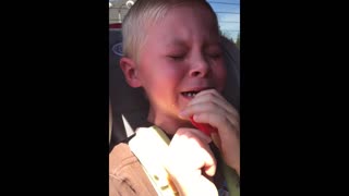 Kid Loses It When He Thinks Toy Is Stuck In His Mouth