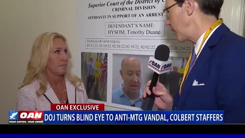 DOJ turns blind eye to anti-MTG vandal, Colbert staffers