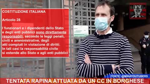 TENTATA RAPINA DINANZI AL TRIBUNALE DI TORINO COMMESSA DA UN CARABINIERE IN BORGHESE