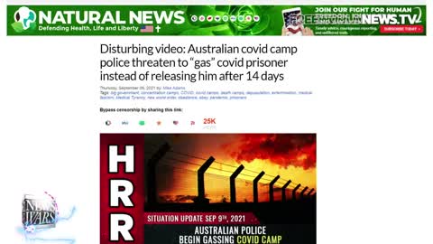 Australian Police Threaten To Gas COVID Camp Prisoner