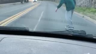 Downhill Skater Gets the Speed Wobbles