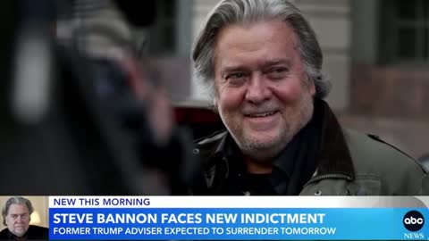 Steve Bannon Being Indicted He Will Surrender to NY Prosecutors Thursday