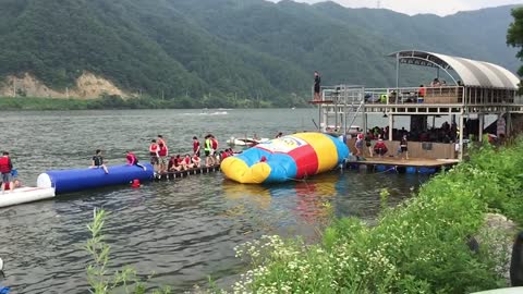 Water Leisure in Korea-Blob Jump-7