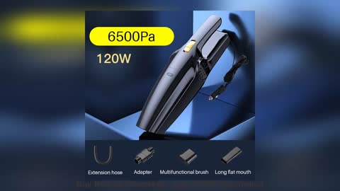 ✨ 8000PA 120W Suction Portable Vacuum Cleaner For Car Low Noise Handheld Car Vacuum For Car Home