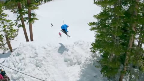 Skiers Jump OVER A Chairlift! Best Party Lap Ever!