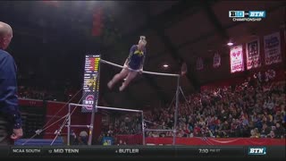 Polina Shchennikova (Michigan) 2017 Bars Big Ten Championships 9.8