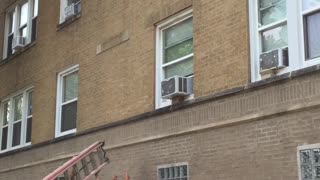 Toddlers Dangling out of Second Floor Window