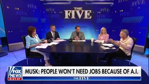 ‘The Five’_ Musk says jobs will become a ‘hobby’ EXCLUSIVE Gutfeld Fox News