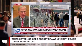 Texas Governor Greg Abbott Draws Line In The Sand - Dares Biden To Do It