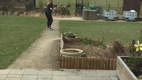 Protective Rooster Sends Woman Running