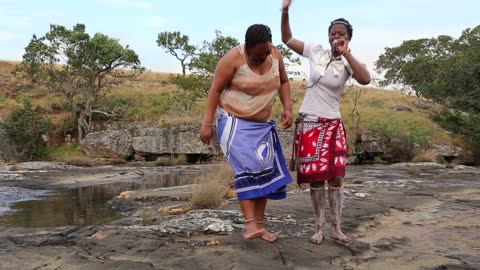 Ladies from Xhosa Tribe, South Africa, singing & dancing local Zulu tribal songs